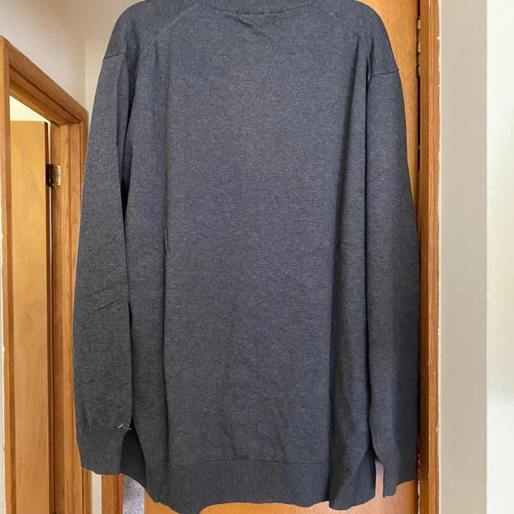 Jos A Bank Pima Cotton Gray Quarter Zip Sweater 2XB Office Normcore Preppy Light - Picture 4 of 4